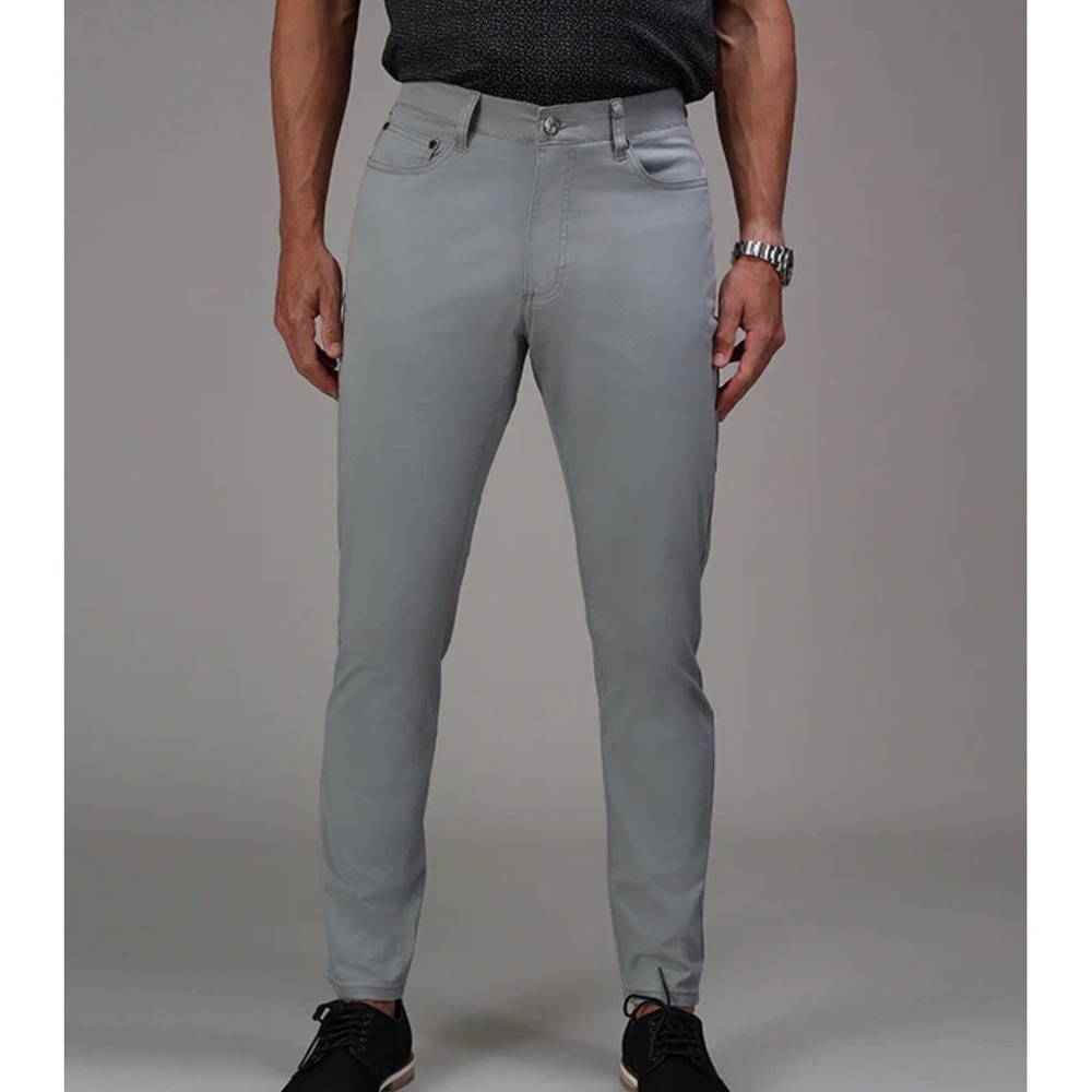 Collars & Co Mens 32x30 CEO 5-Pocket Pants Grey Cotton Stretch NWT